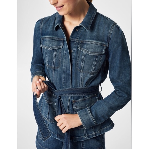 Spanx Denim Jean Jacket Size XS - Picture 12 of 16